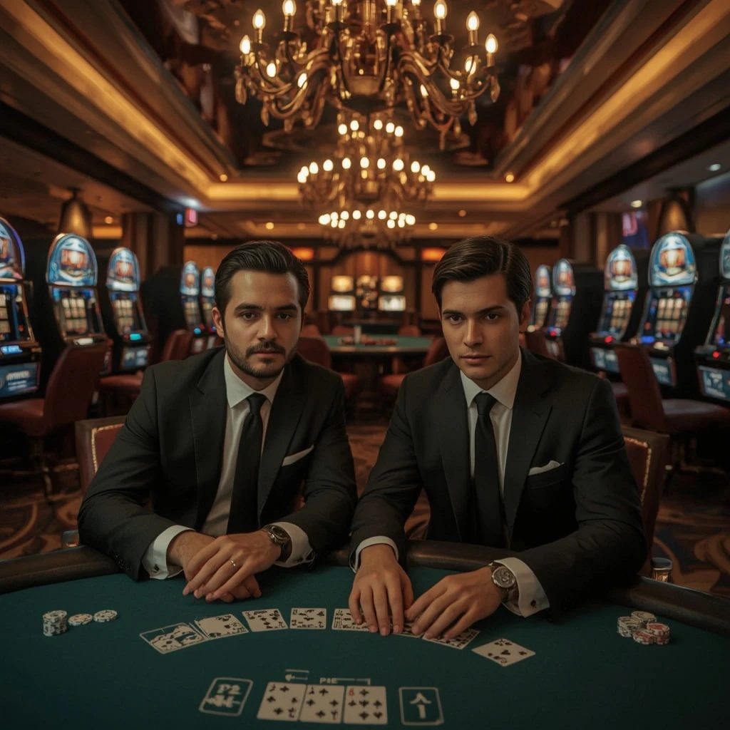 Deux joueurs de poker au 5 Gringos Casino